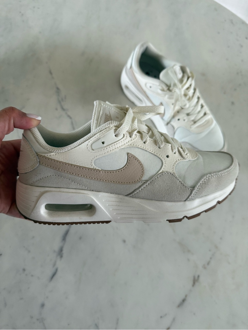 Nike Women’s Cream and Beige Low-Top Sneakers